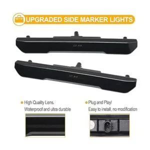 4 luces LED de marcador lateral de lente ahumada ámbar_2