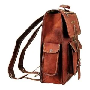 HULSH Mochila de cuero genuino de 16 pulgadas para mujeres_4