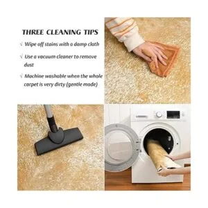 Rtizon Alfombra de piel de vaca sintética para sala de_6