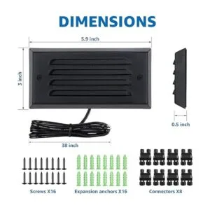 SUNVIE Luces de escalón de 5 W de bajo voltaje luces de_7