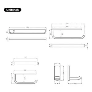 WINCASE Accesorios de baño de bronce juego de toalleros_6