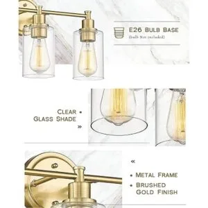 FEMILA Lámpara de tocador de baño accesorios de_5