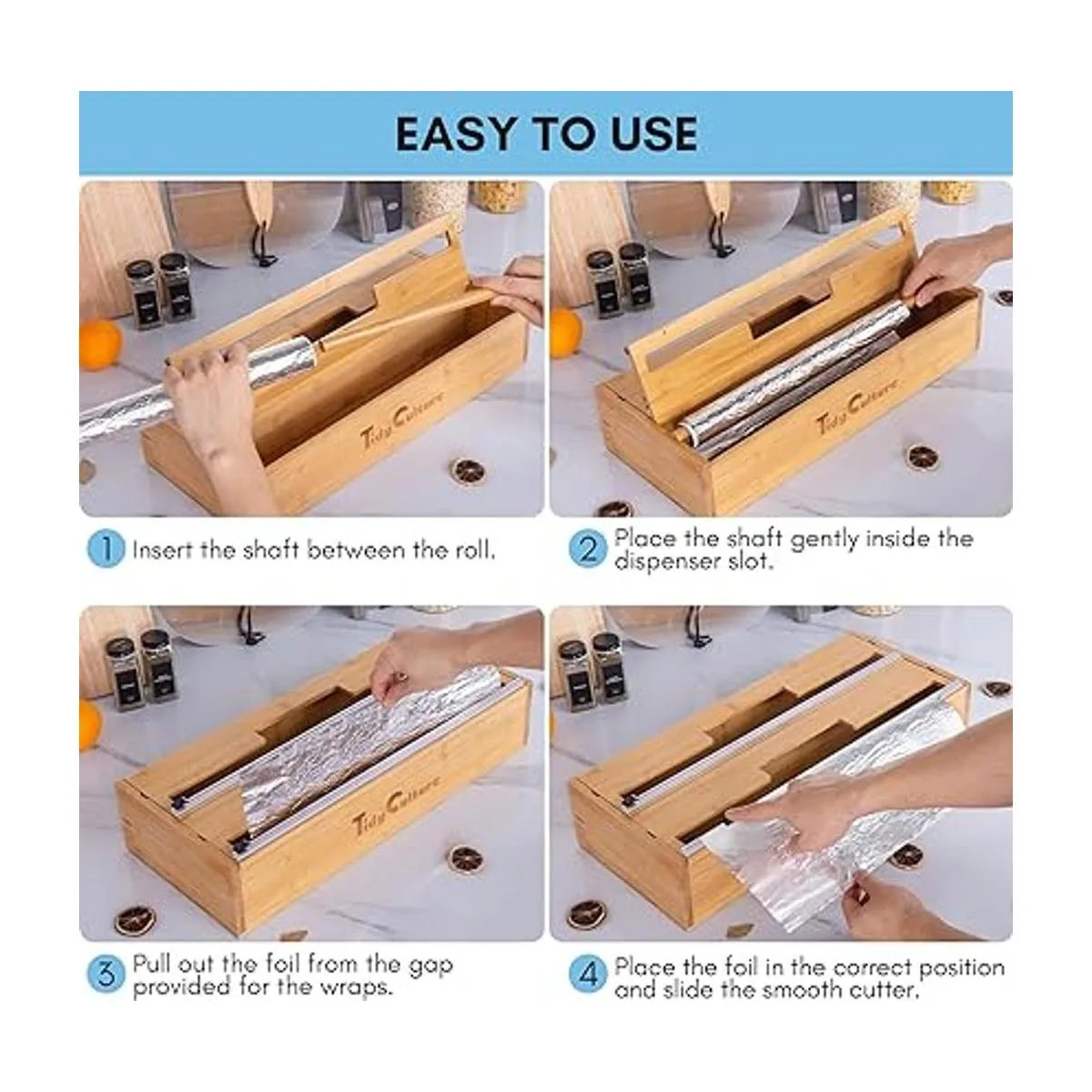 TidyCulture Dispensador de papel de aluminio grande de 18_3