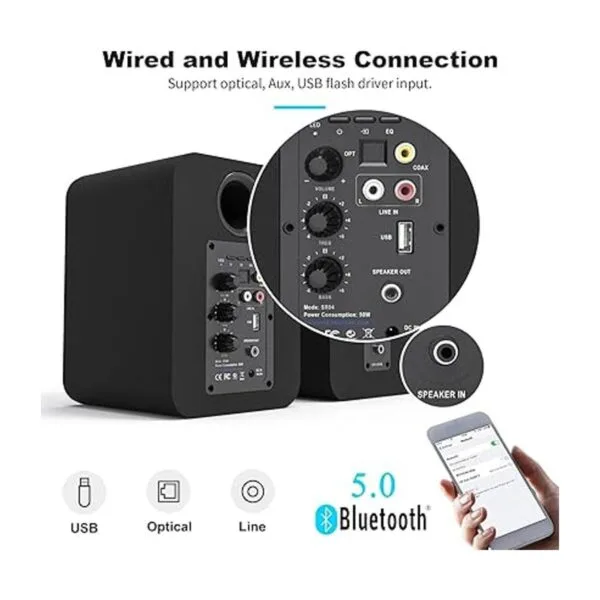 BESTISAN Altavoces Bluetooth para estantería altavoces_3