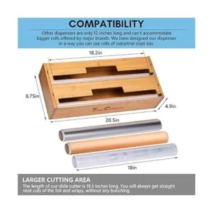 TidyCulture Dispensador de papel de aluminio grande de 18_2