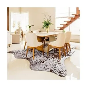 EASYCOZY Alfombra de piel de vaca sintética alfombra_1