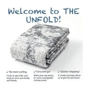 JINCHAN Alfombra persa de 6 x 9 pulgadas color gris_7