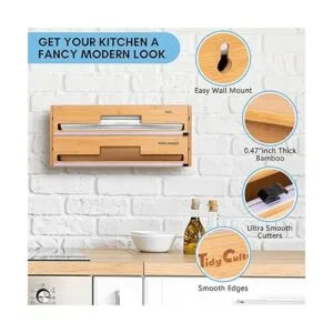 TidyCulture Dispensador de papel de aluminio grande de 18_5