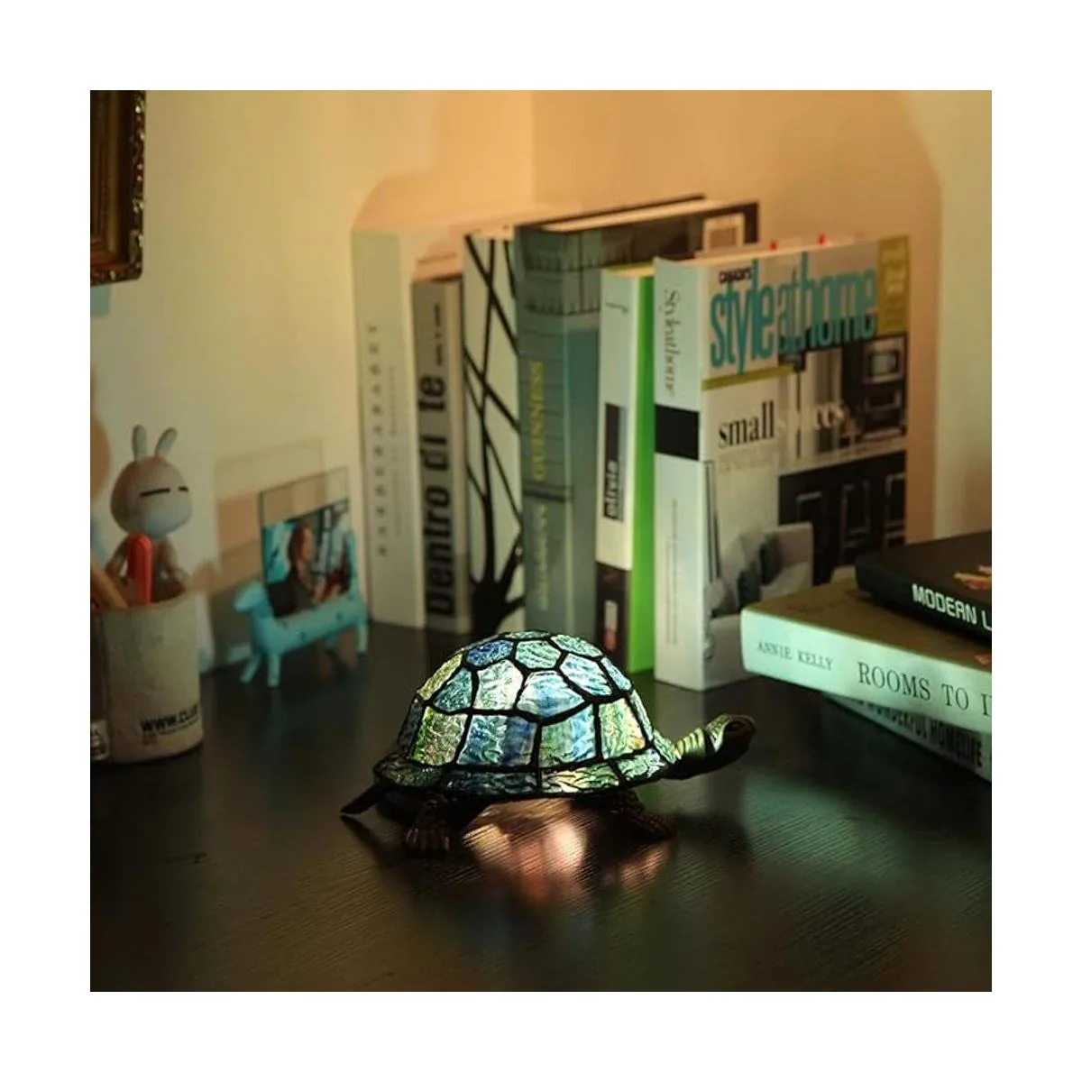Bieye L10592 Lámpara de mesa con diseño de tortuga de_3