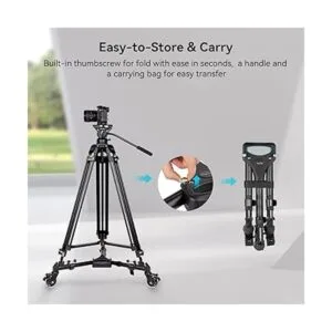 SmallRig Trípode de fotografía universal resistente con_6