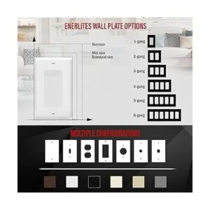 ENERLITES Decoración Placa de pared con interruptor de_3