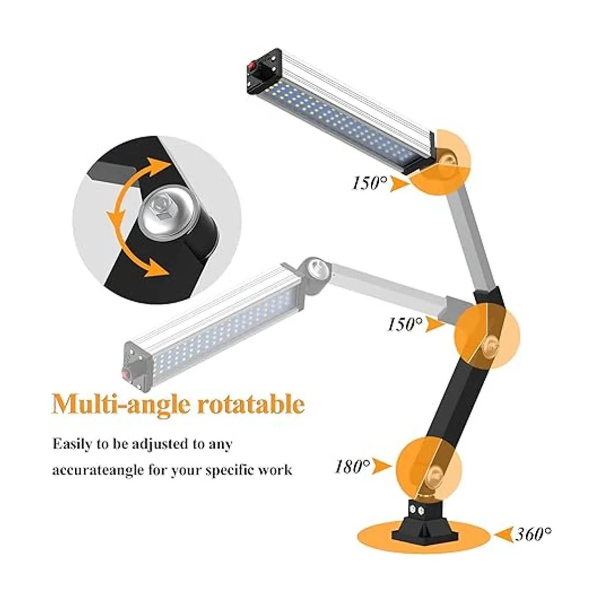 Luz LED de trabajo a máquina de 120 V 16 W impermeable_3