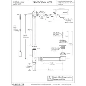 Westbrass D32407 Conjunto de residuos de baño y_2