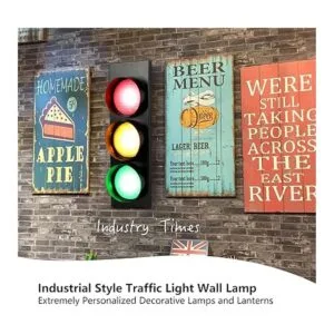 HOMIER Lámpara de semáforo decoración de pared estilo_4