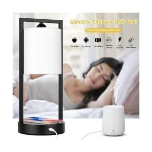 Juego de 2 lámparas de mesa de carga inalámbrica con_4