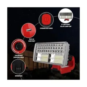 Linterna inalámbrica de 40 W para batería de iones de_5