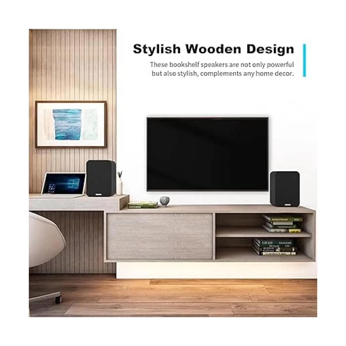 BESTISAN Altavoces Bluetooth para estantería altavoces_6