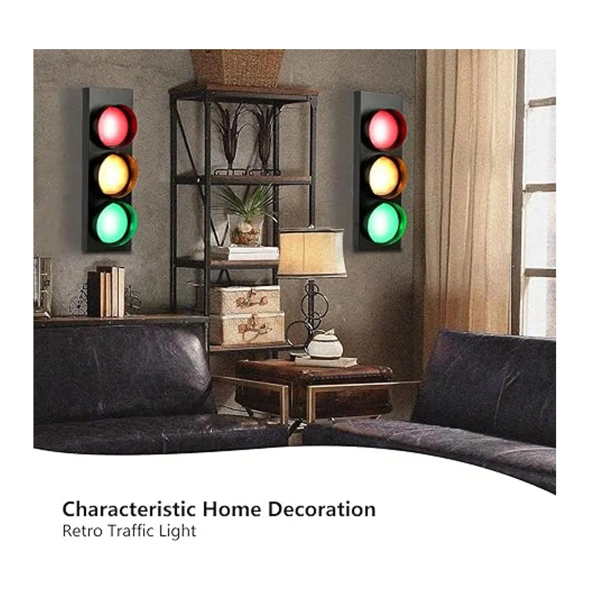HOMIER Lámpara de semáforo decoración de pared estilo_2