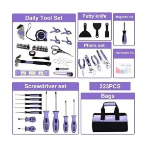 ACOSEA Juego de herramientas de 223 piezas para mujer_3