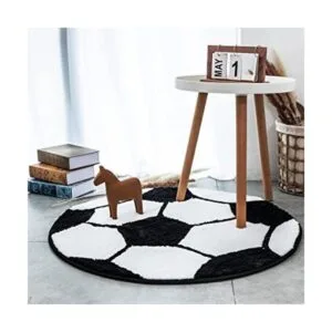 Alfombra redonda de fútbol para niños alfombra para silla_1