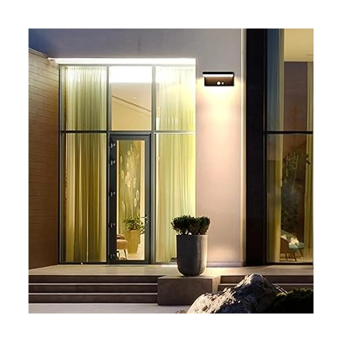 BRIMMEL Luces solares de pared de aluminio para_7