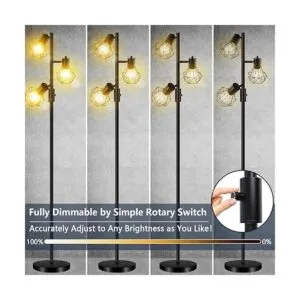 Lámpara de pie industrial regulable luz de pie de árbol_2