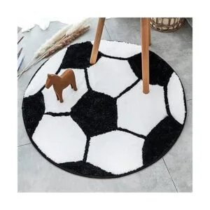 Alfombra redonda de fútbol para niños alfombra para silla_3