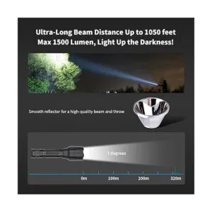 Odepro NT23 Linterna táctica pequeña de 1500 lúmenes con_4