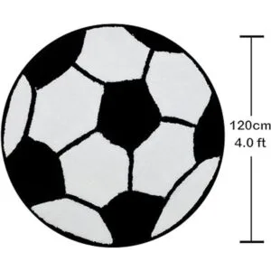 Alfombra redonda de fútbol para niños alfombra para silla_2