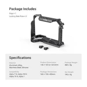 SmallRig Jaula de cámara completa para Sony Alpha 7 IV_7