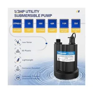 Acquaer Bomba de agua sumergible de 13 HP 2160 GPH bomba_5