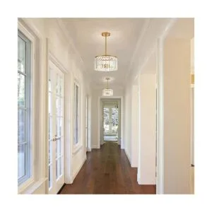 Lighceac 12 Gold Semi Flush Mount Crystal Ceiling Light_6