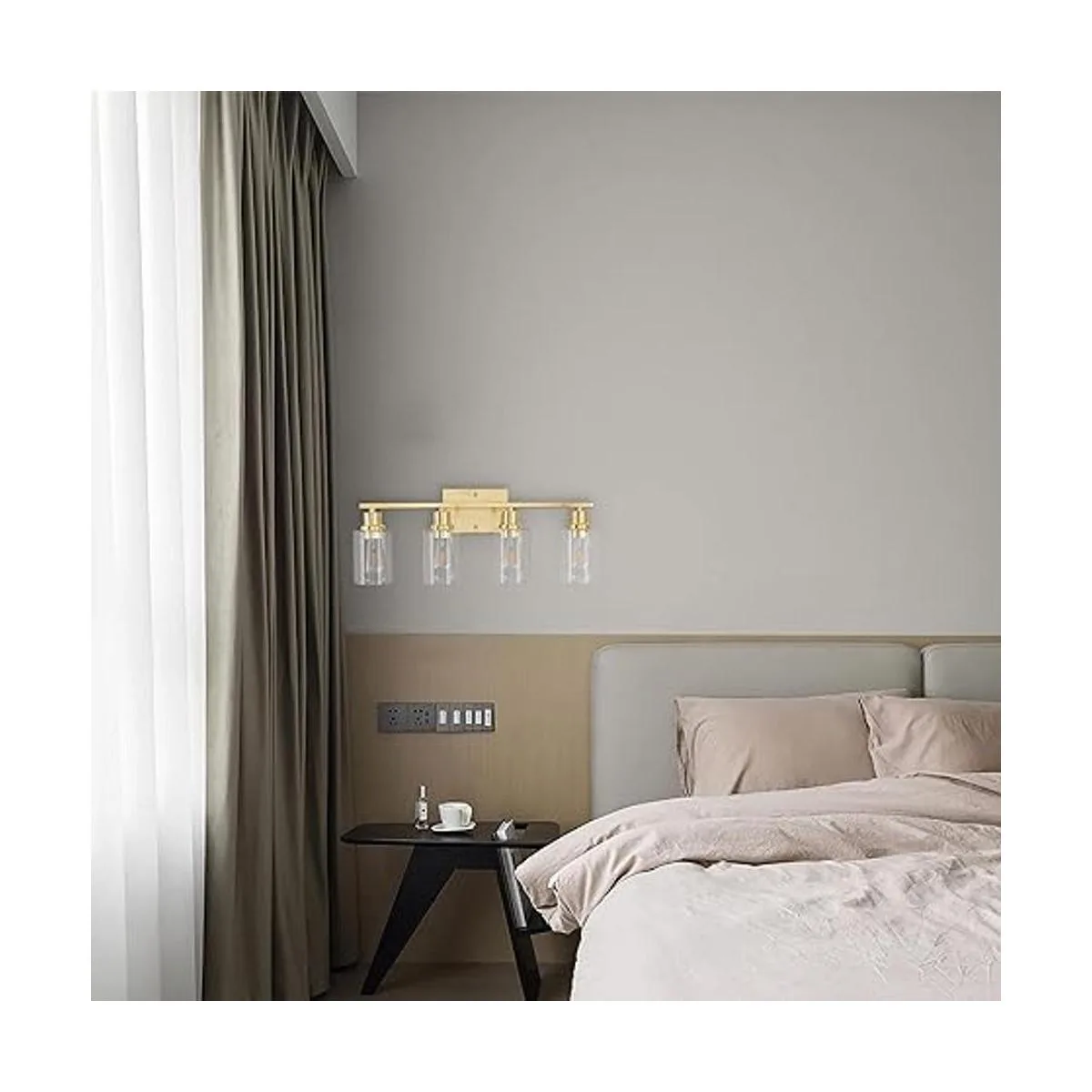 EMONG 4 Lights Gold Bathroom Vanity LightsWall Sconces_4