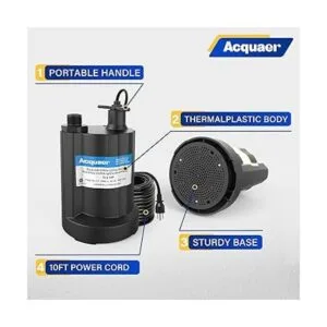 Acquaer Bomba de agua sumergible de 13 HP 2160 GPH bomba_2