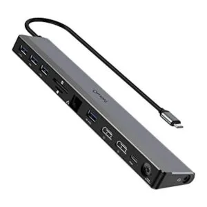 Estación de acoplamiento USB C Monitor dual con adaptador_1