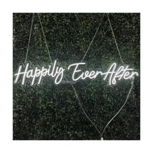 SYLHOME Letrero de luz LED de neón Happily Ever After de_3