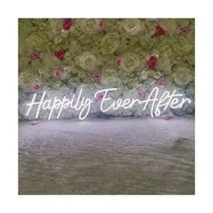 SYLHOME Letrero de luz LED de neón Happily Ever After de_1