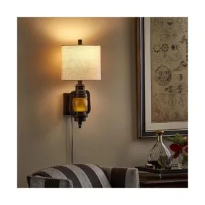 LuxSight Collection Farmhouse Lantern Style Wall Light_4