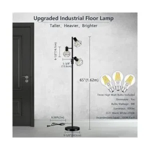 Lámpara de pie industrial regulable luz de pie de árbol_4