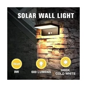 BRIMMEL Luces solares de pared de aluminio para_3