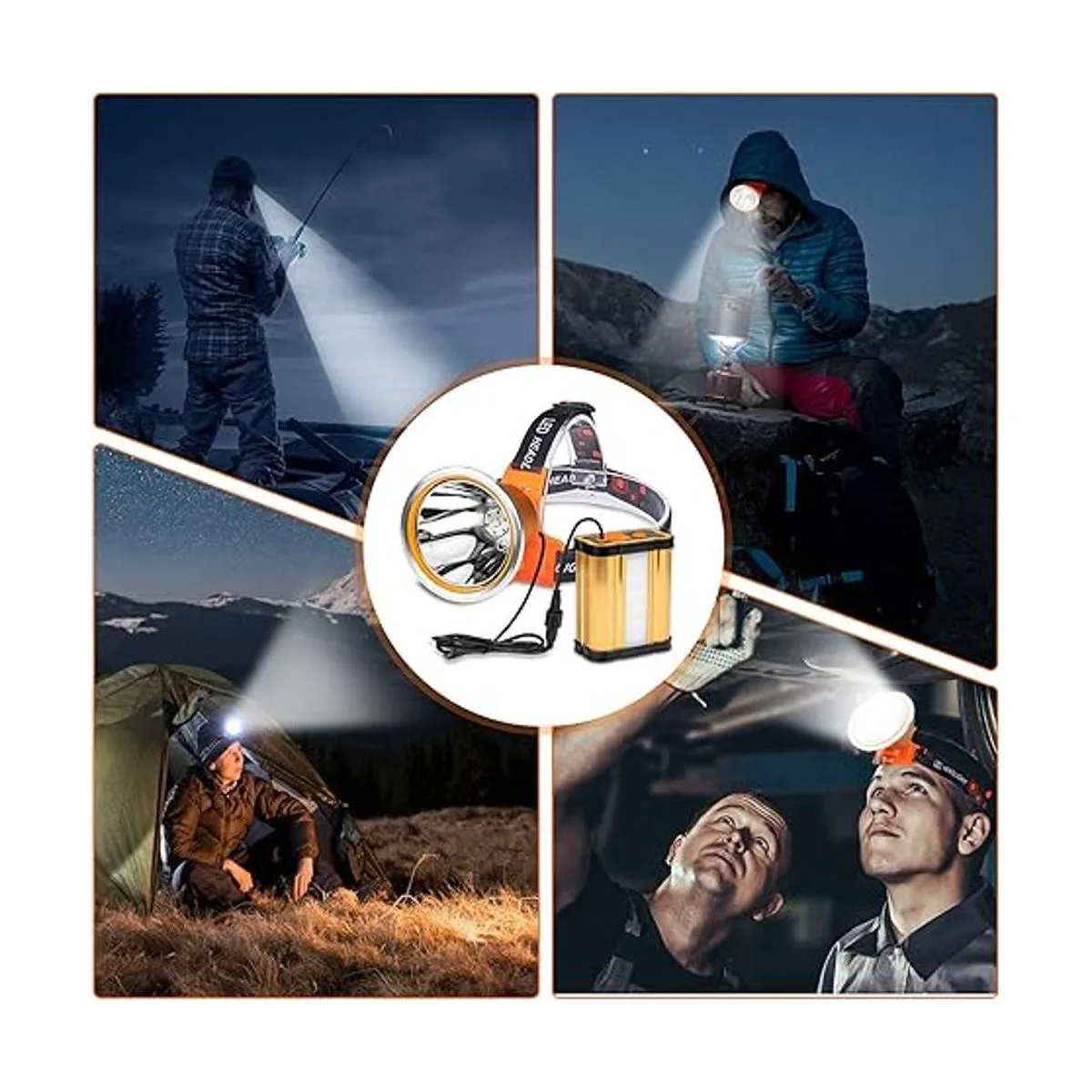 Venlon Superbright Faro delantero recargable portátil_2