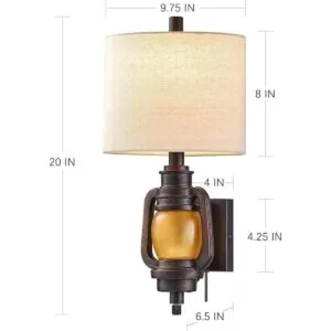 LuxSight Collection Farmhouse Lantern Style Wall Light_6
