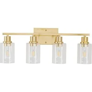 EMONG 4 Lights Gold Bathroom Vanity LightsWall Sconces_1