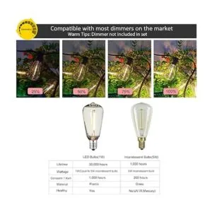 Cadena de luces para exteriores de 200 pies impermeable_4