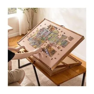 Lavievert Tablero de rompecabezas de madera reversible 2_6