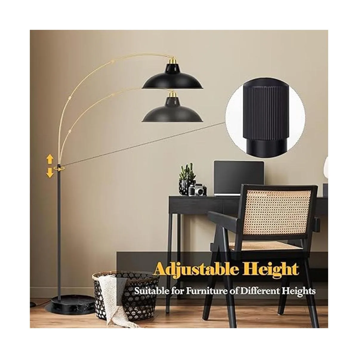 Lámpara de pie de arco para sala de estar lámpara de pie_4