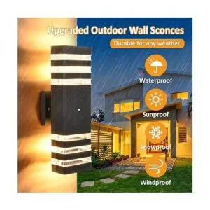 DARIISI Luces de pared para exteriores del atardecer al_2