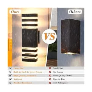 DARIISI Luces de pared para exteriores del atardecer al_3