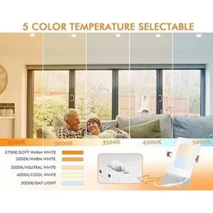 Cloudy Bay Paquete de 6 luces LED empotrables cuadradas_2