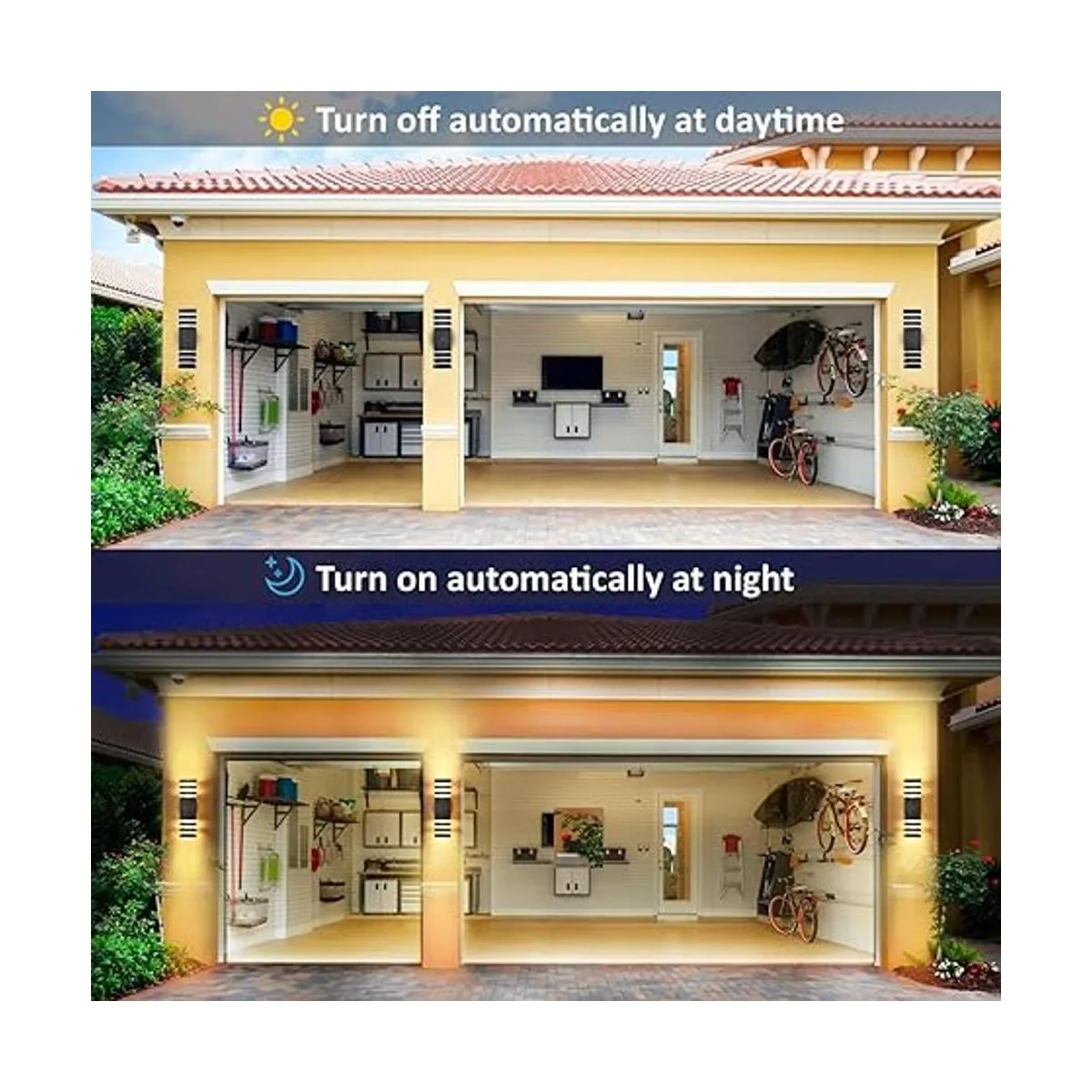 DARIISI Luces de pared para exteriores del atardecer al_4